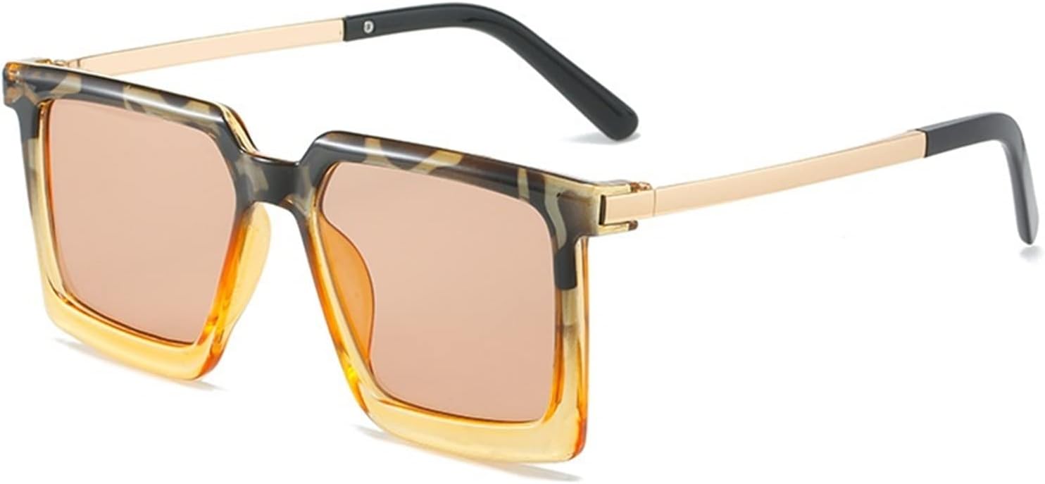 

Модные квадратные солнцезащитные очки для мужчин и женщин, идеально подходят для отдыха на природе, пляжа и в качестве подарка (Цвет: F, Размер: Средний) MTZJH, One Color