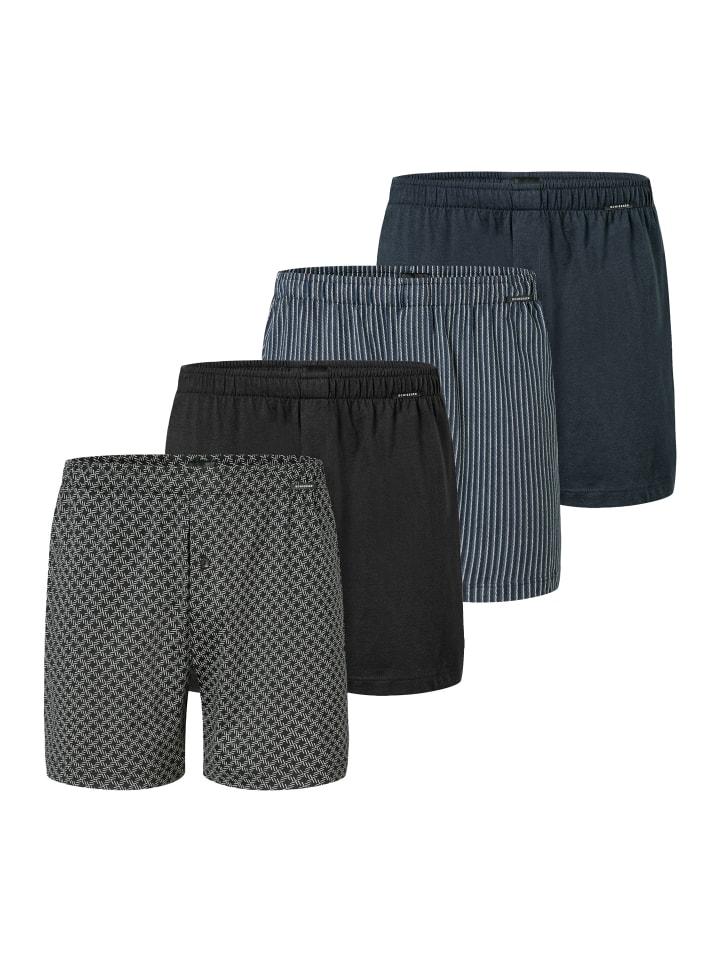 

Трусы боксеры Schiesser, цвет blau/schwarz/grau