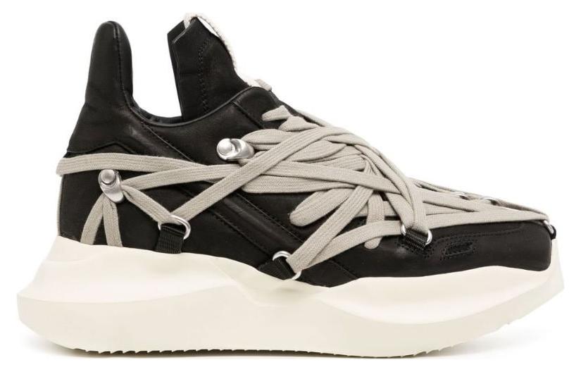 RICK OWENS Женские кроссовки RO Low Top Casual высотой 5 см, цвет Black Gray — фото 3
