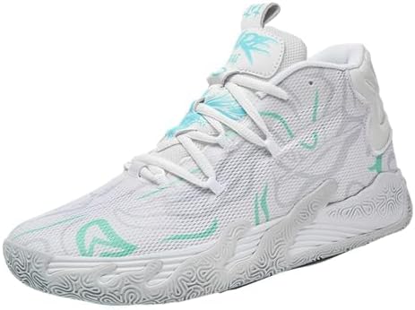 

Мужские кроссовки Hopomart с шнуровкой, многоцветные, высокие для баскетбола, модные легкие беговые кроссовки, нескользящие дышащие спортивные обуви для улицы, белый