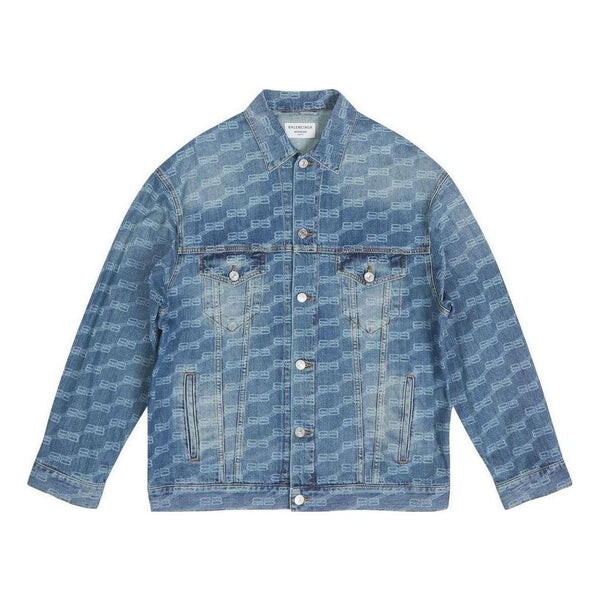 

Куртка bb monogram large fit jacket 'blue' Balenciaga, синий