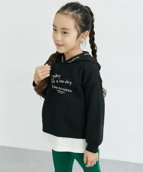 Детская толстовка с принтом, флисовая, Nissen, черная