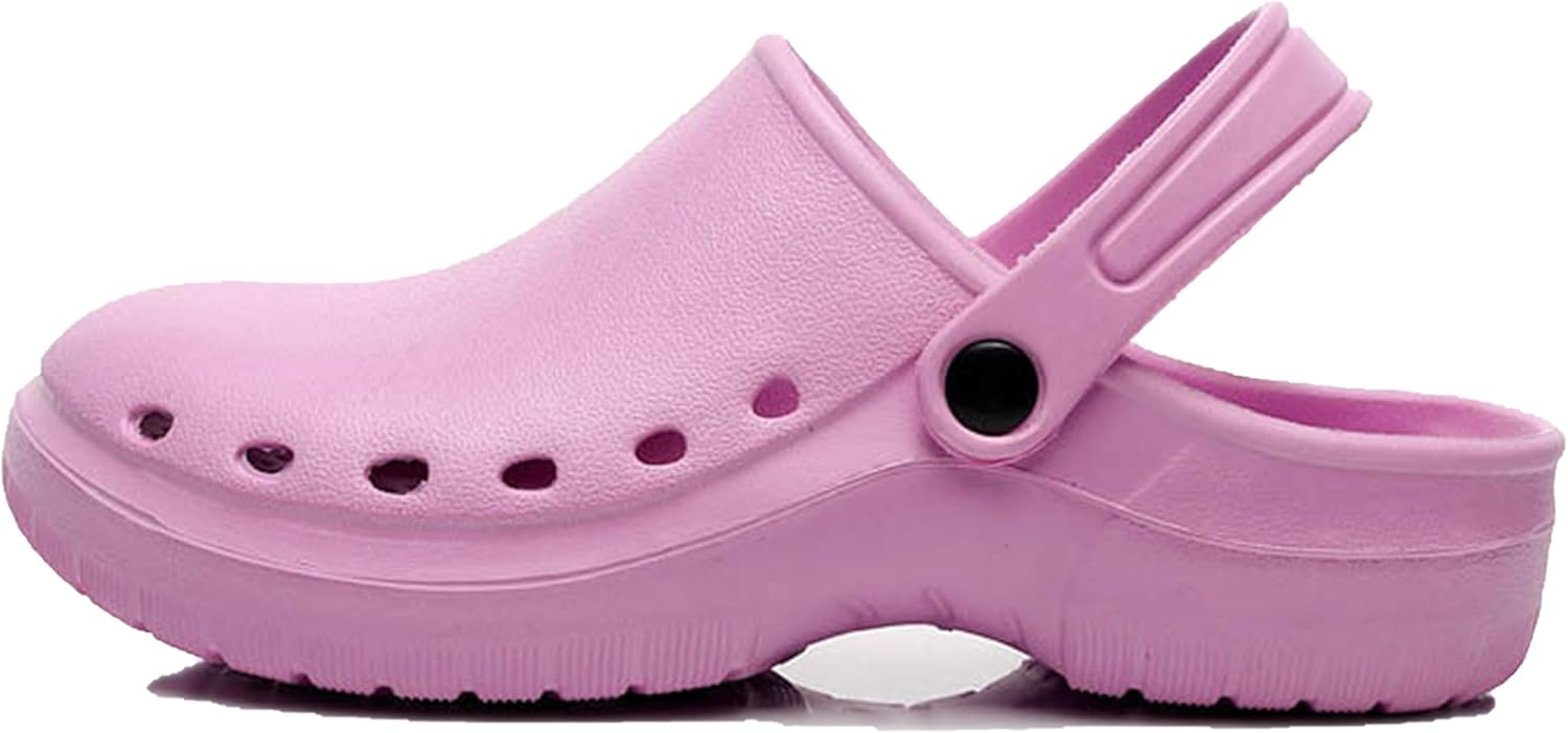 

Рабочие сабо для женщин и мужчин. Удобные, дышащие, с поддержкой свода стопы, нескользящие. Обувь для медсестер, поваров, садоводов и работников бистро Generic, светло-фиолетовый