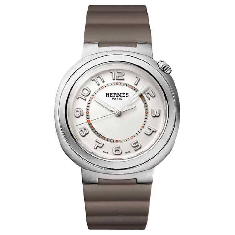 

HERMES Часы Wrist Watch Automatic Mechanical Movement Rubber Strap 36mm White Dial Women's Watch, White Dial