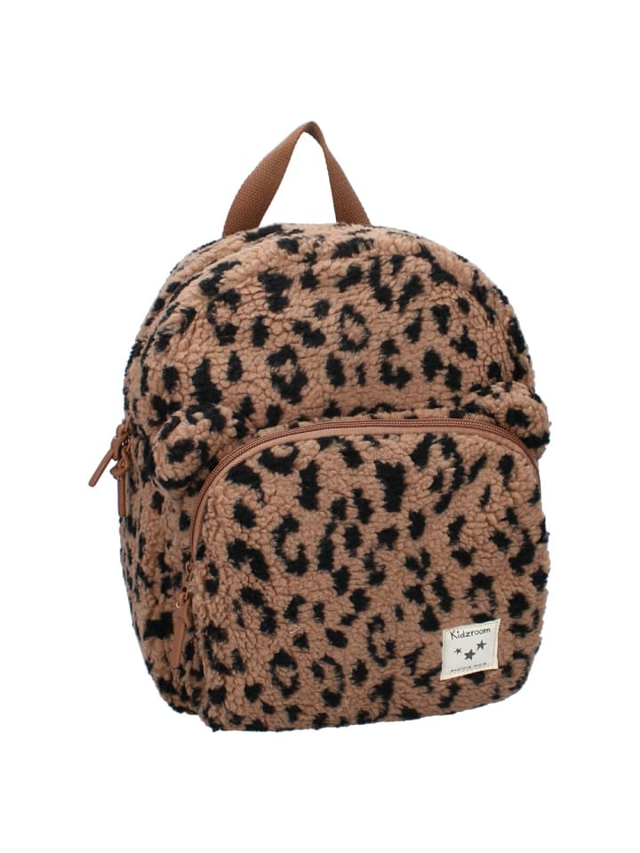 

COFI 1453 Детский рюкзак Kidzroom - из ткани "Тедди" с принтом "Пантера" и коричневого цвета