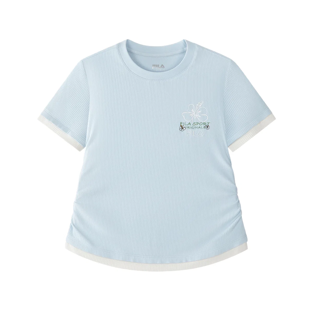 Футболка хлопковая FILA KIDS пыльно-аквамариновая