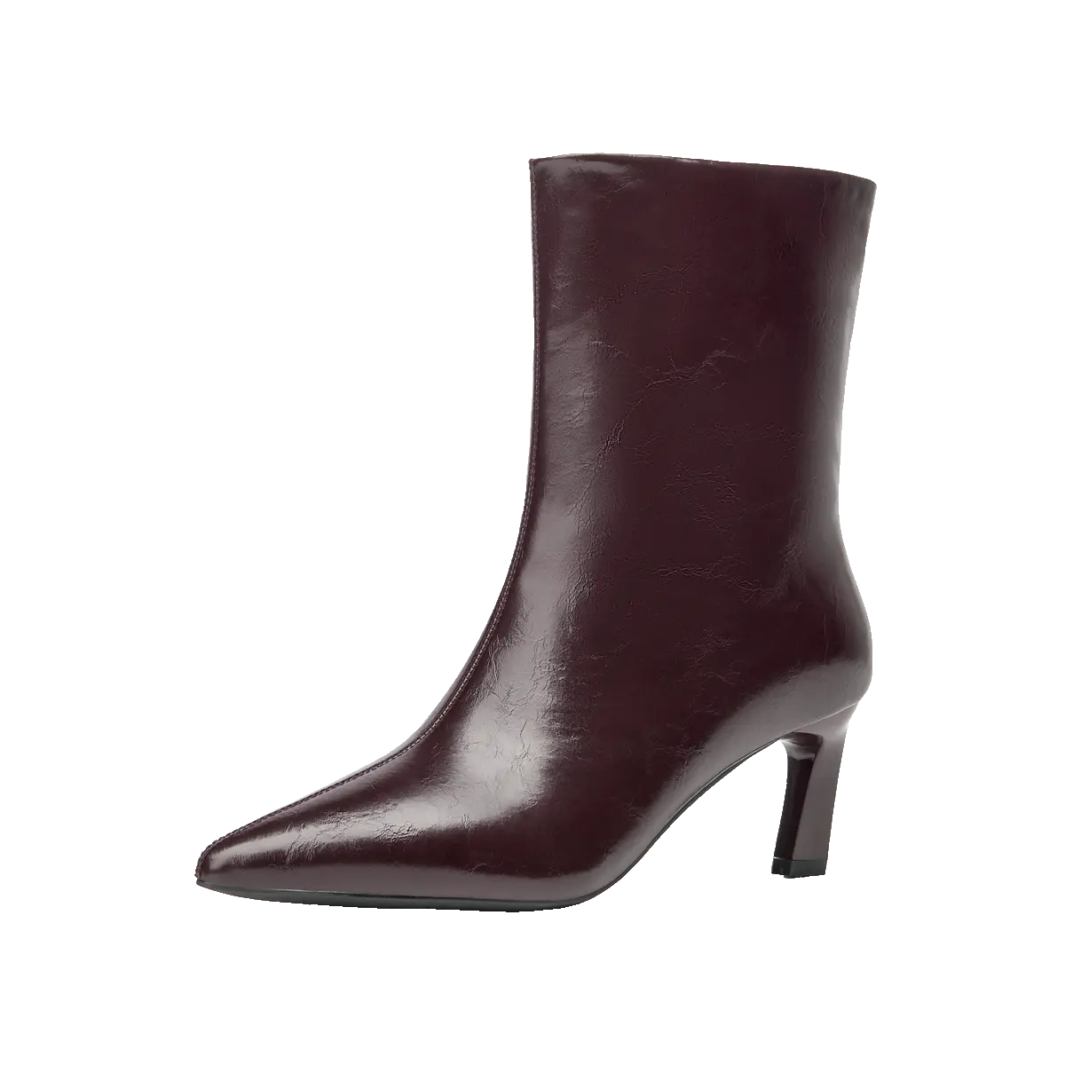 GUDIANFENGDU Женские полусапожки бордовые на флисовой подкладке, цвет Burgundy (Fleece-Lined)