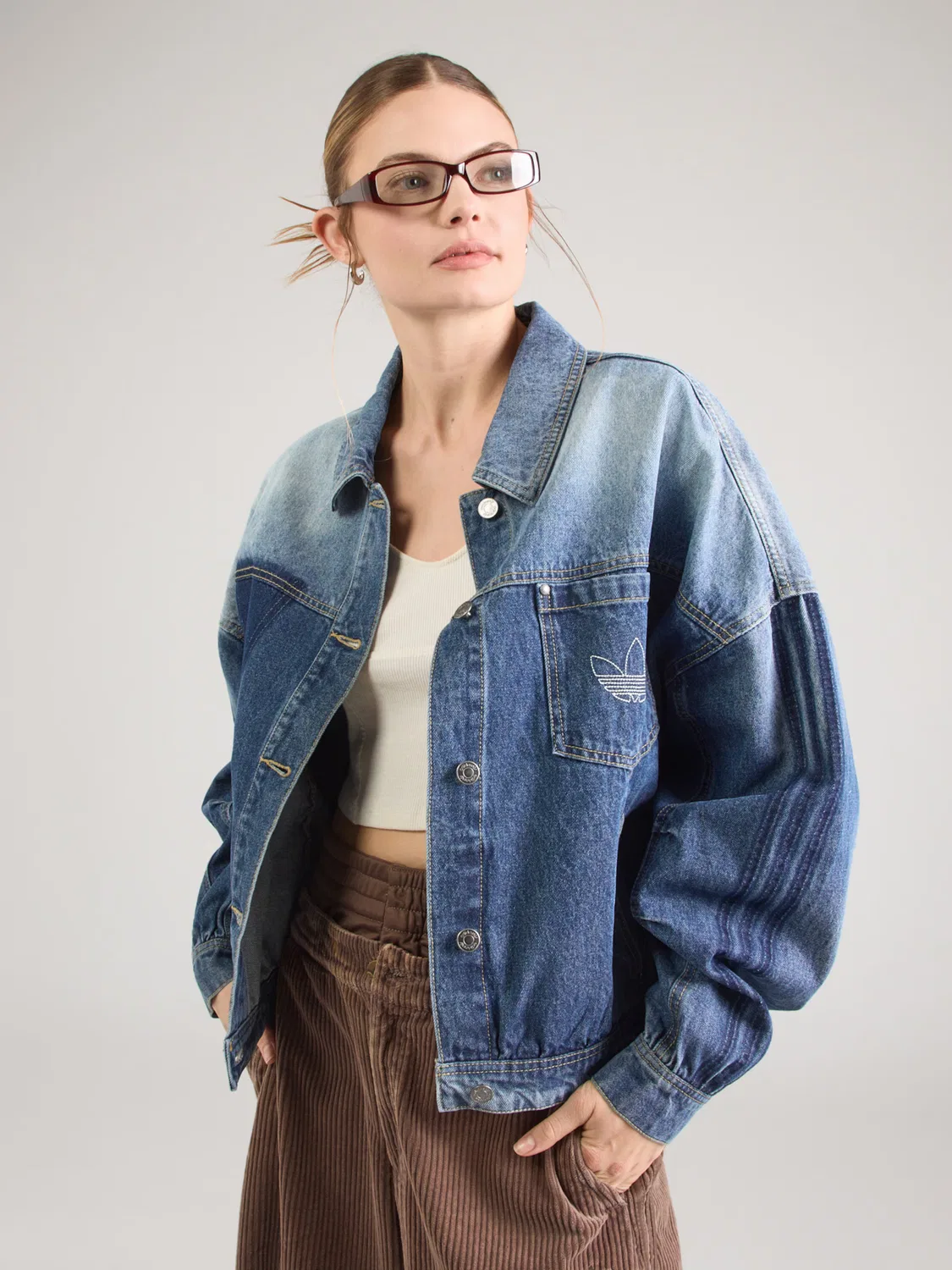 Куртка Adidas Originals Between-Season из синего джинсового материала — фото 3