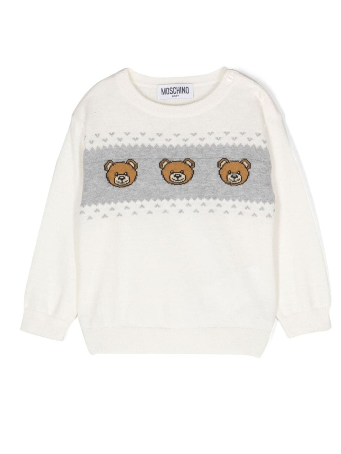 

Moschino Kids джемпер Teddy Bear вязки интарсия, нейтральный цвет
