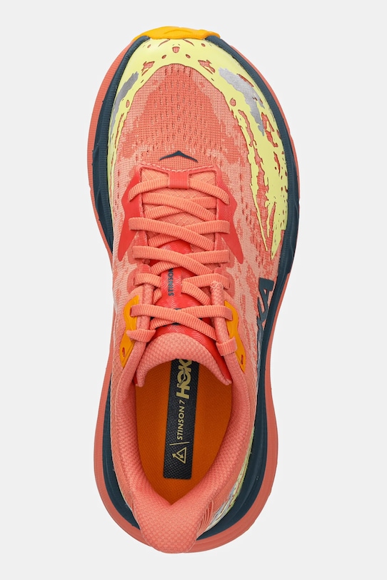 Женские кроссовки Hoka Stinson 5 на толстой подошве, оранжевый — фото 4