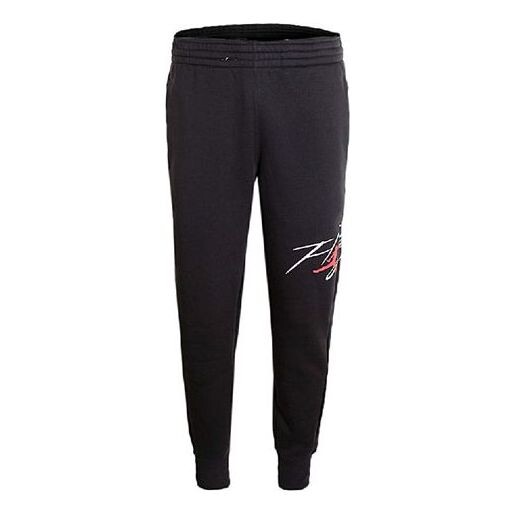 

Спортивные штаны Air Jordan Air Alphabet Printing Knit Fleece Sports Long Pants Black, черный