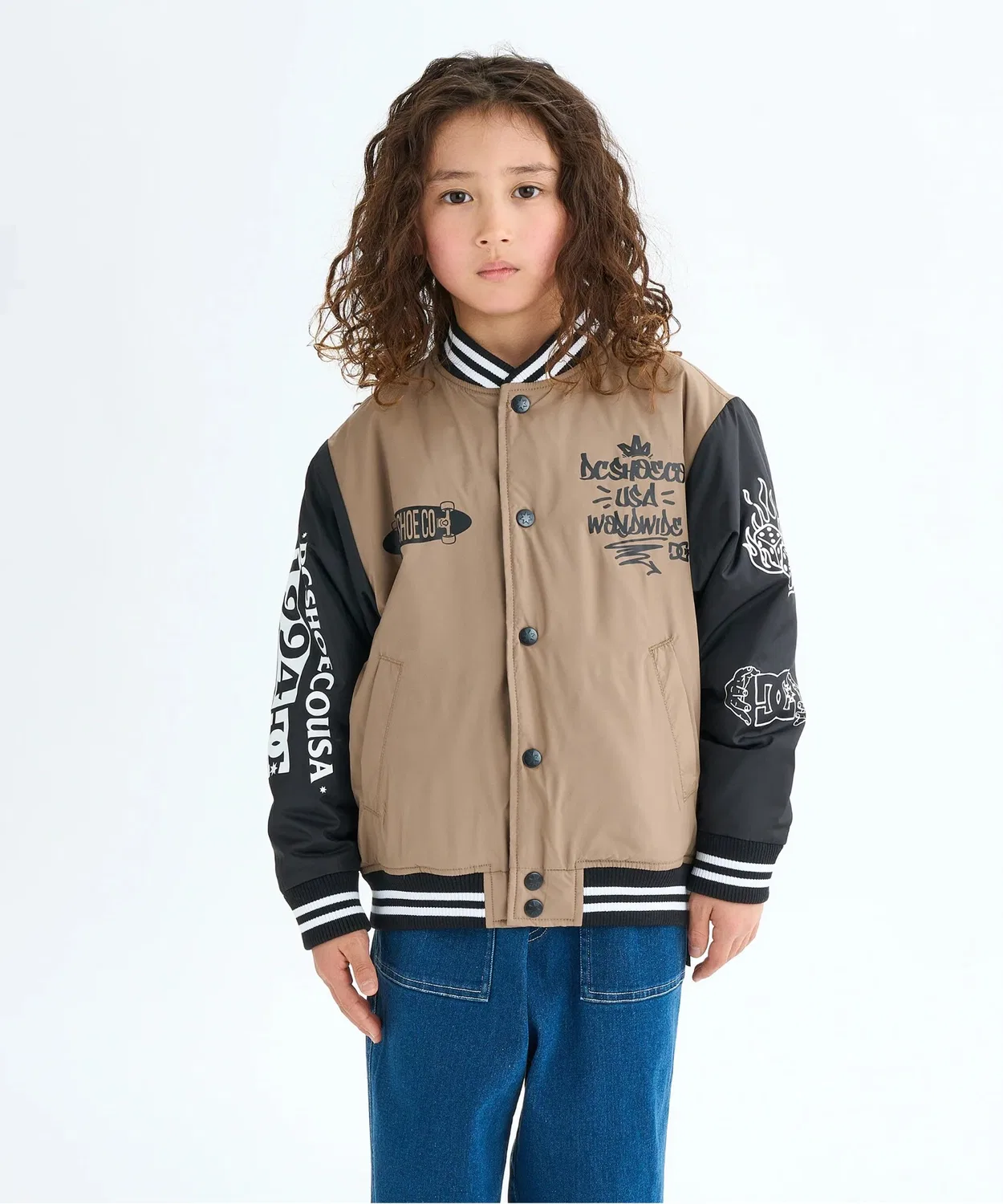 Детская куртка DC Shoes 25 KD VARSITY JACKET бежевая