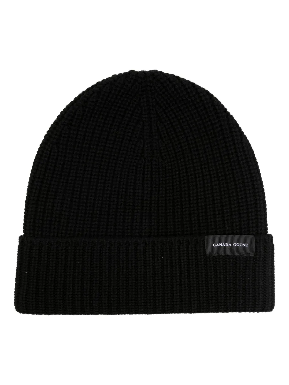 

Шерстяная шапка бини фактурной вязки Canada Goose, черный