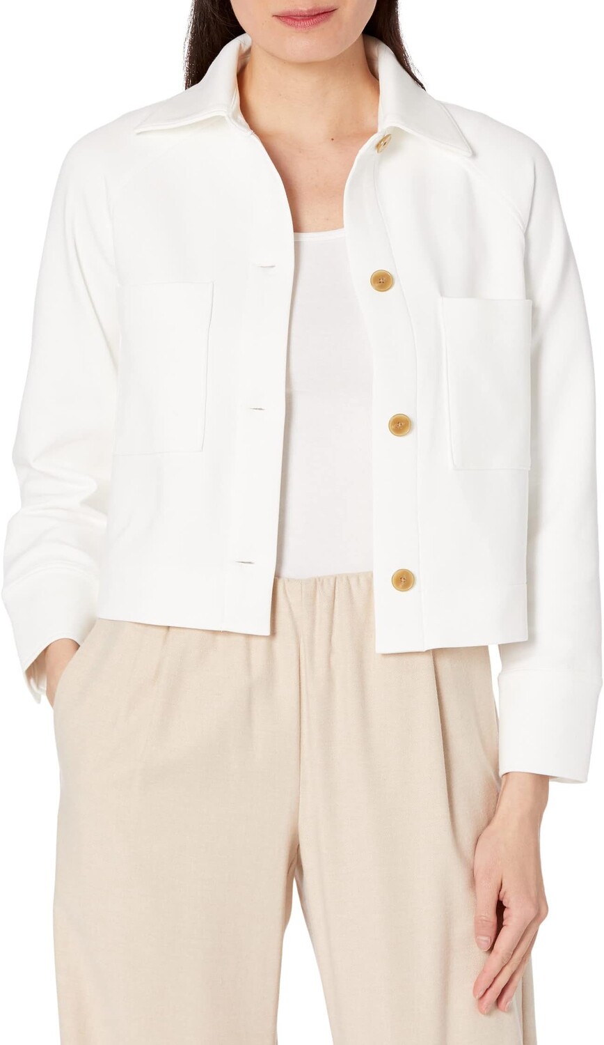 

Куртка Vince Shirt Jacket, цвет Optic White
