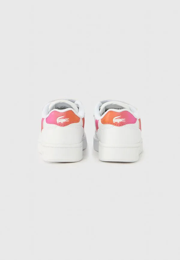 Кроссовки унисекс с т-образным зажимом Lacoste, White/Light Pink — фото 3
