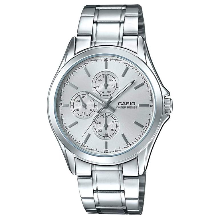 

Мужские классические серебряные часы MTP-V302D-7A CASIO