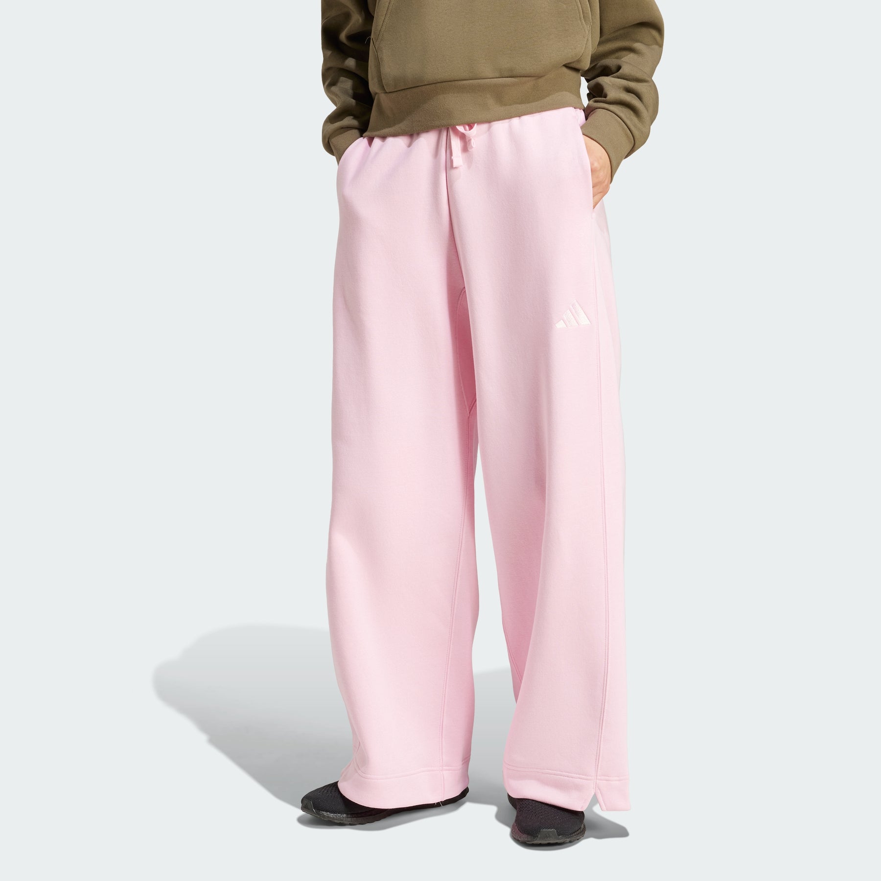 

Все szn флисовые свободные широкие брюки Adidas, true pink