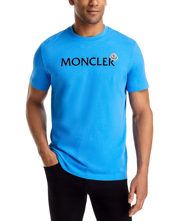 

Moncler Футболка с коротким рукавом и логотипом, синий
