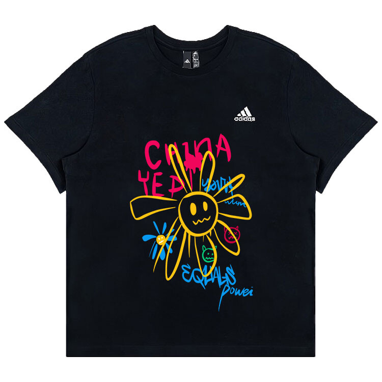 

Футболка унисекс черная Adidas, черный