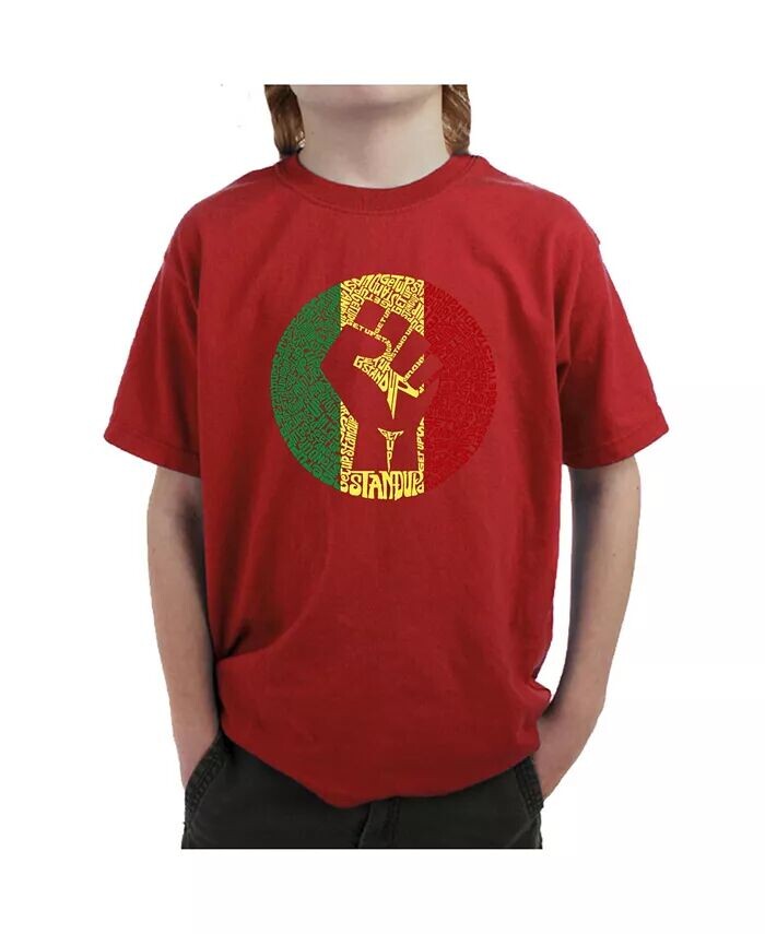

Футболка Big Boy Word Art - Get Up Stand Up LA Pop Art, красный