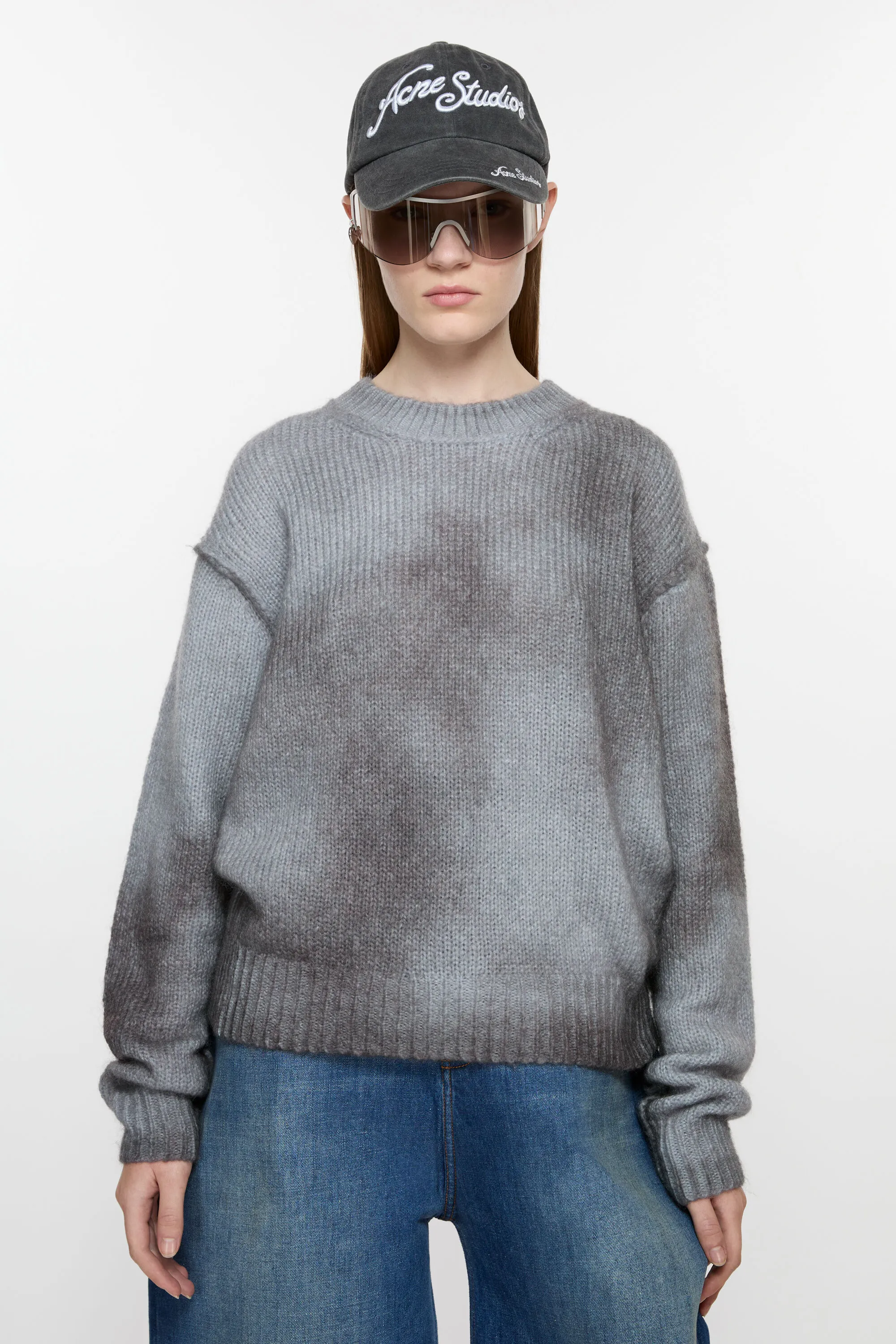 

Трикотажный джемпер с напылением Acne Studios, Anthracite grey