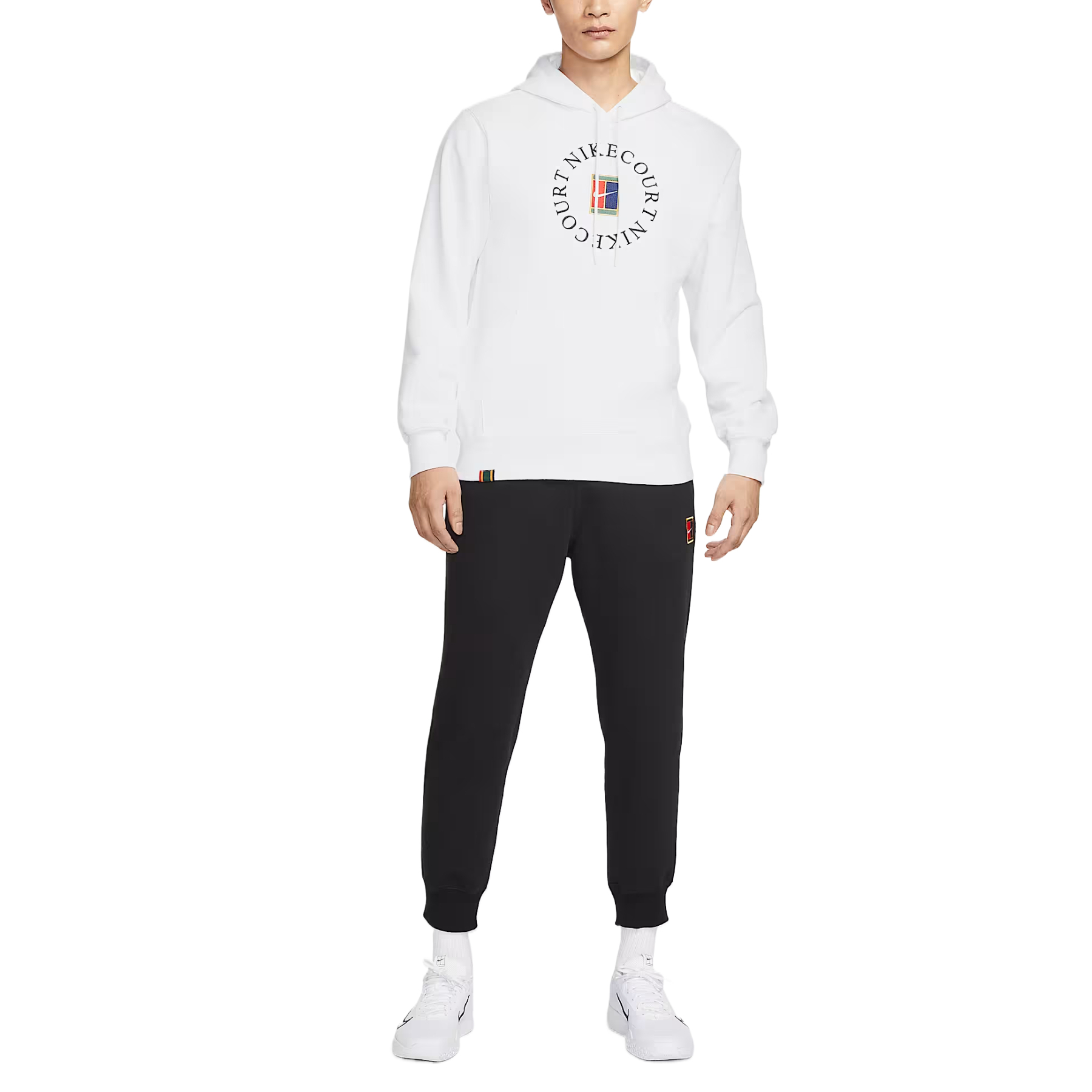 Толстовка Dri Fit FW/AW25 мужская Nike, белый/черный — фото 4