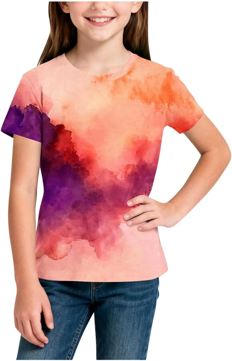Футболка с принтом tie-dye, Zzalalana, Orange — фото 2
