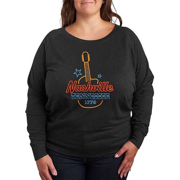 

Футболка с длинным рукавом из френч-терри с принтом "nashville, tennessee guitar neon sign" plus size Licensed Character, Heather Charcoal, Черный, Футболка с длинным рукавом из френч-терри с принтом "nashville, tennessee guitar neon sign" plus size Licen