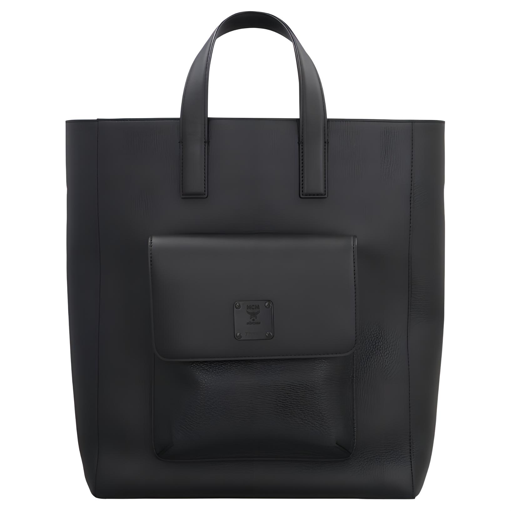 

MCM Классическая кожаная наплечная сумка Visetos, кроссбоди, средняя мужская сумка black