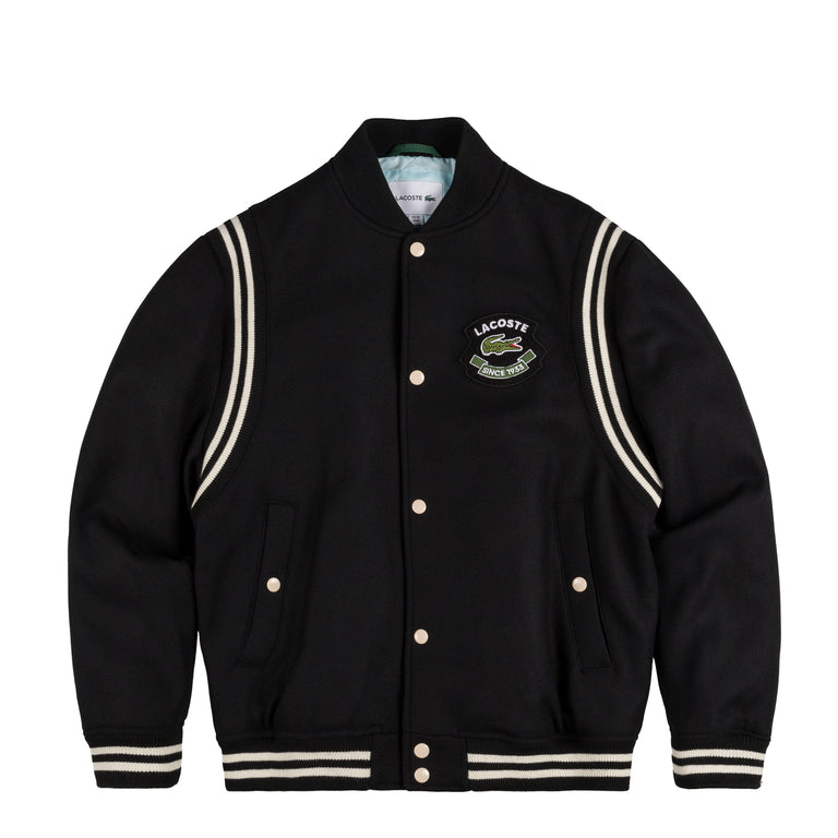 

Куртка wool contrast badge varsity jacket Lacoste, черный