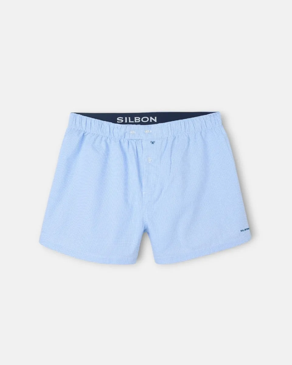 

Мужские мини-трусы в голубую клетку Silbon