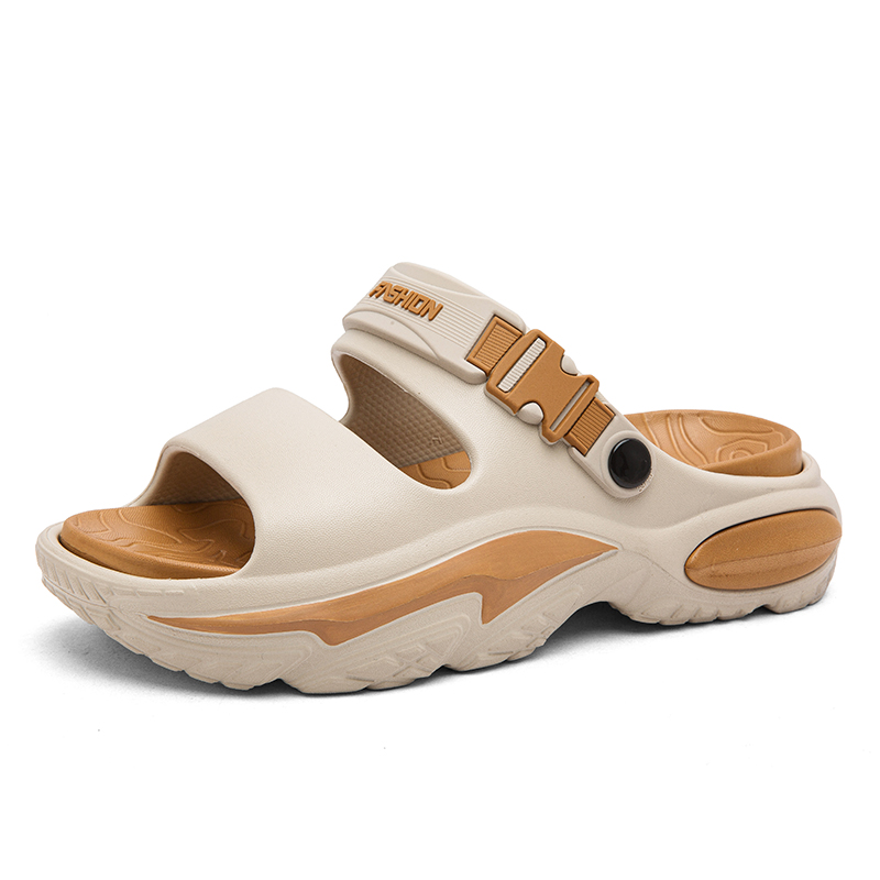 

KLAOSD Скользостойкие износостойкие шлепанцы мужские хаки, цвет Khaki