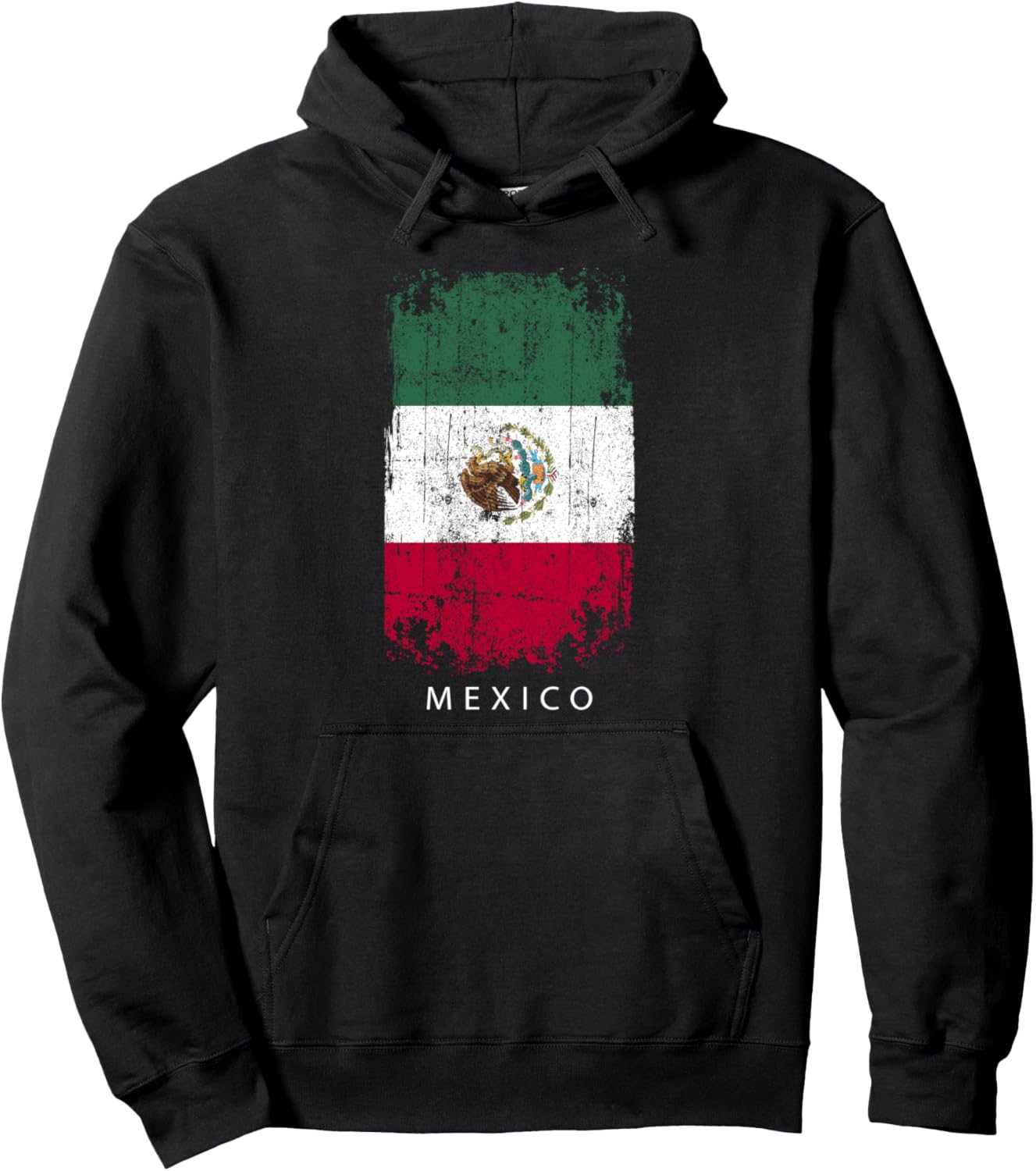 

Сувенирный дизайн в мексиканском стиле - Толстовка с флагом Мексики Mexico Souvenir Design, черный