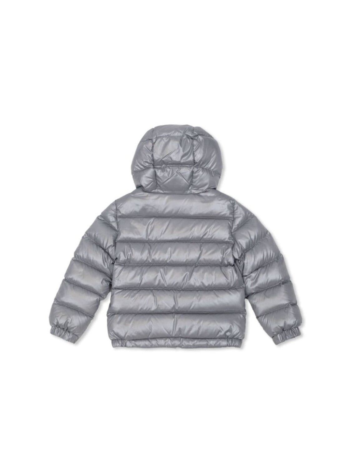 Moncler Enfant куртка с логотипом-нашивкой, серый — фото 2