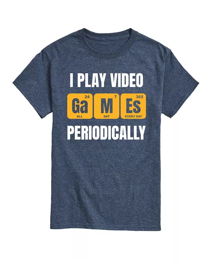 

Футболка мужская с коротким рукавом Hybrid Apparel I Play Video Games Periodically AIRWAVES, синий