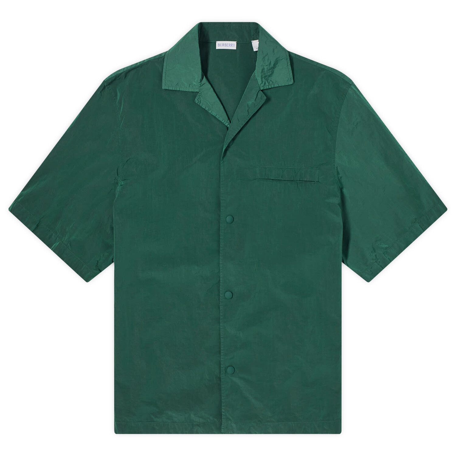 

Рубашка Burberry Nylon Short Sleeve Shirt, цвет Ivy