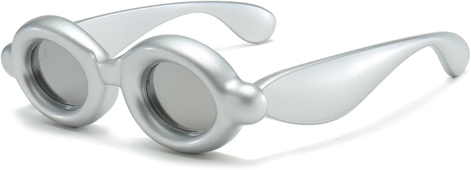 

Ретро-солнцезащитные очки маленькой овальной формы для женщин, модные очки в стиле 90-х, стиль 2025, массивные круглые солнцезащитные очки конфетных цветов, защита от ультрафиолета UV400 mincl, C6