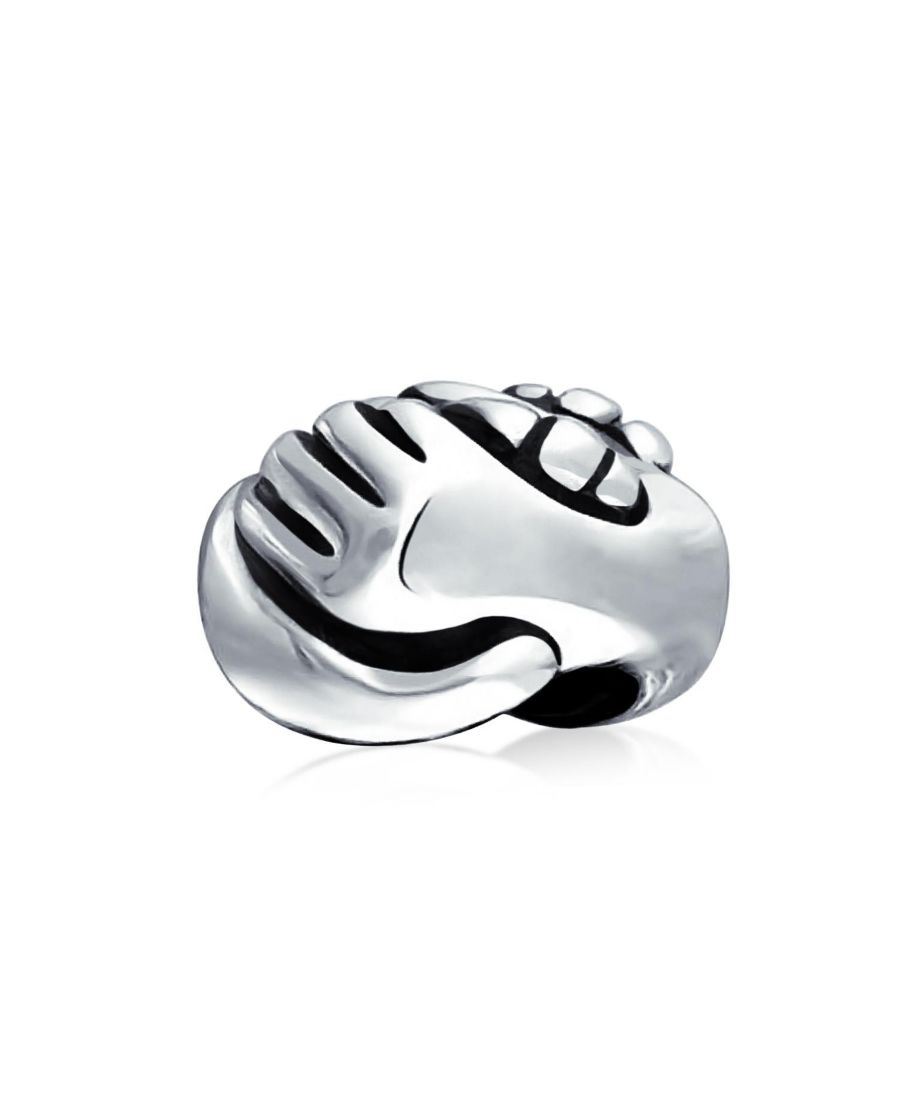 

Подвеска в виде знака дружбы из стерлингового серебра для европейского браслета Bling Jewelry, Grey