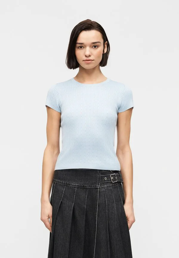 

Футболка с ажурным принтом vmsilje Vero Moda, Cashmere Blue, Серый, Футболка с ажурным принтом vmsilje Vero Moda, Cashmere Blue