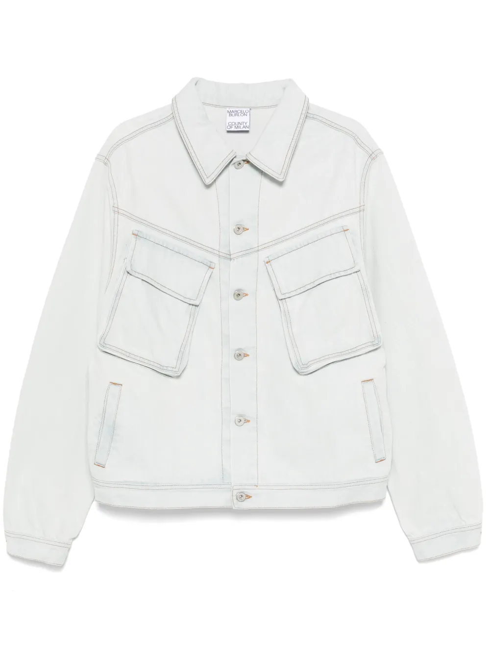 

Джинсовая куртка с карманами карго Marcelo Burlon County Of Milan, синий