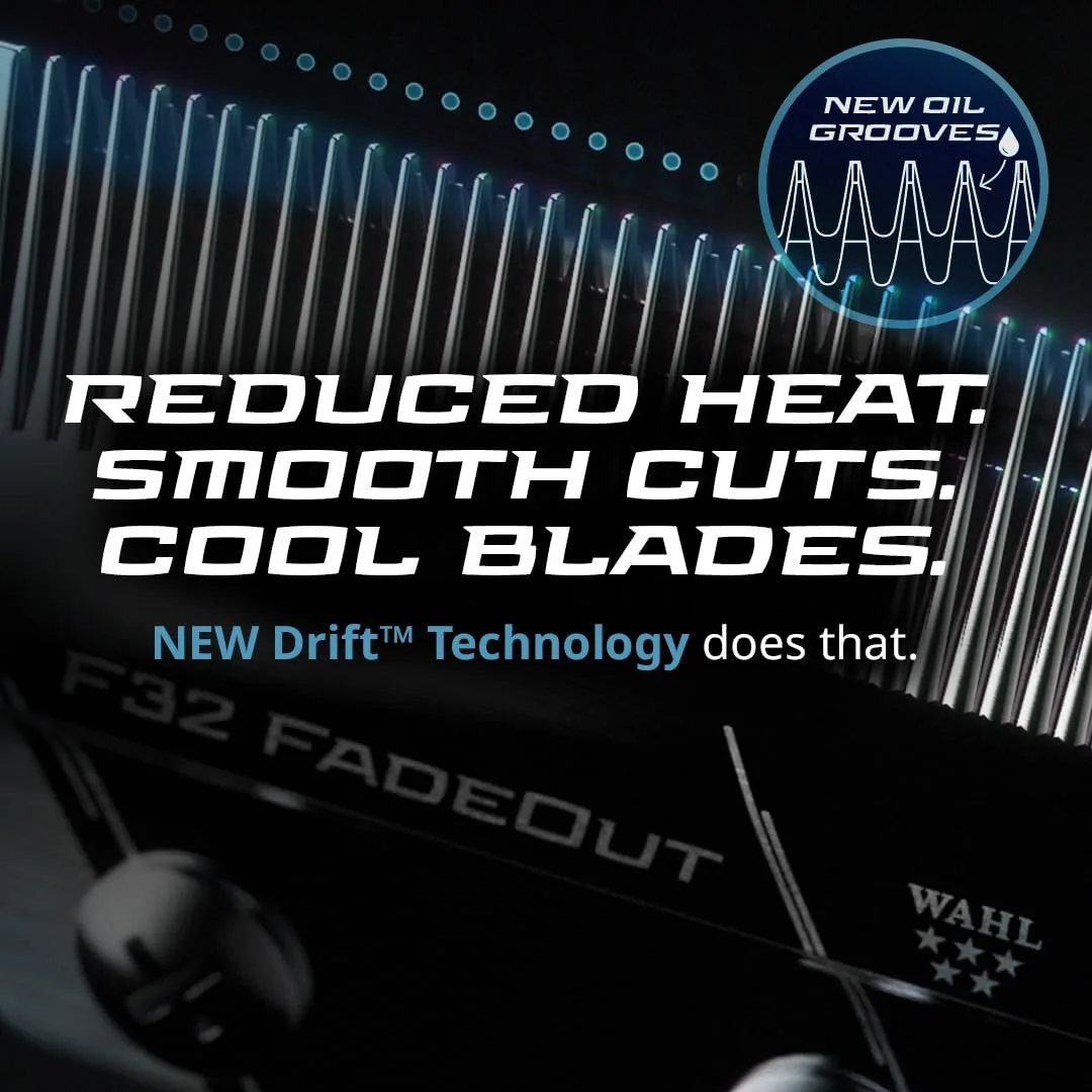 Высокоточная сменная насадка Wahl Professional F32 FADEOUT для машинок для стрижки волос, регулируемая без зазора, подходит для машинок 5-Star Vapor Clipper. — фото 2