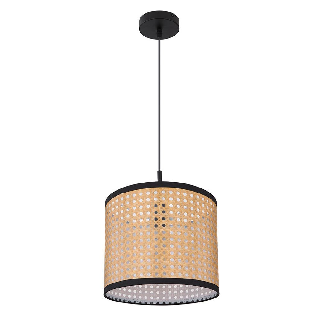 

Подвесной светильник, имитация бамбука, черный, D 28 см. etc-shop, коричневый