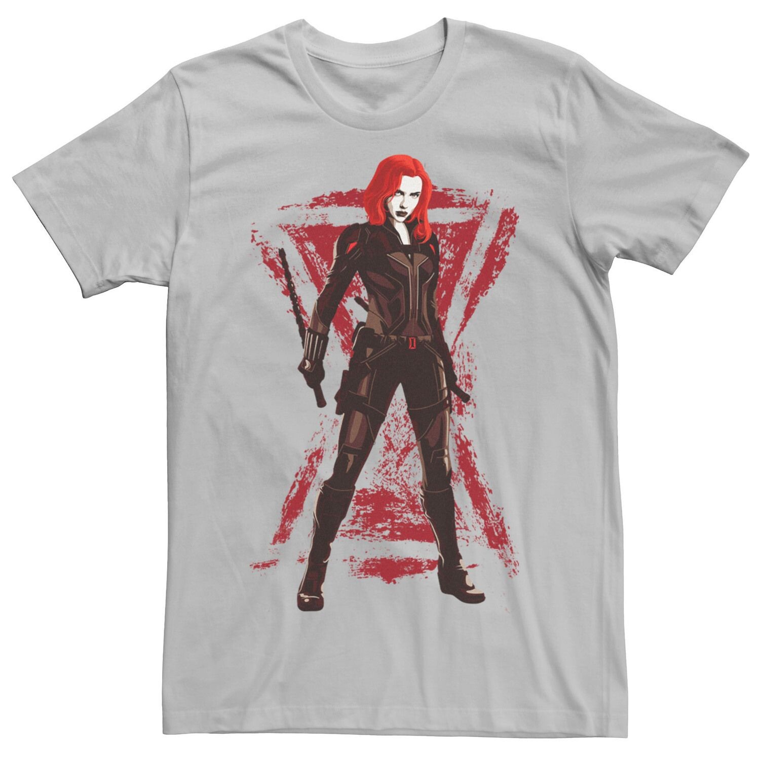 

Мужская футболка с портретным логотипом Marvel Black Widow Licensed Character