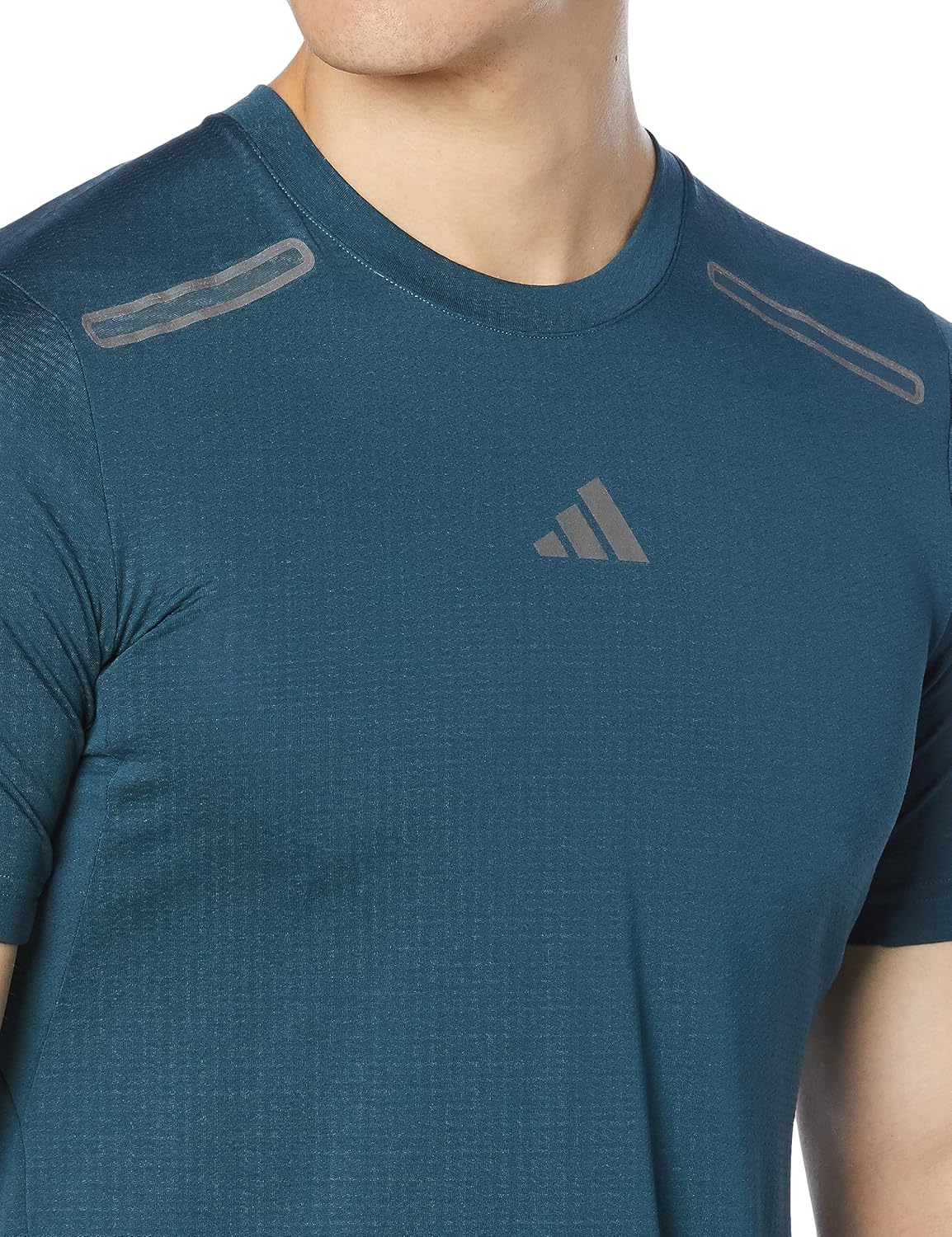 Мужская футболка с коротким рукавом Adidas HEAT. RDY HIIT Elevated Training DKV90, быстросохнущая, с охлаждающей технологией — фото 3