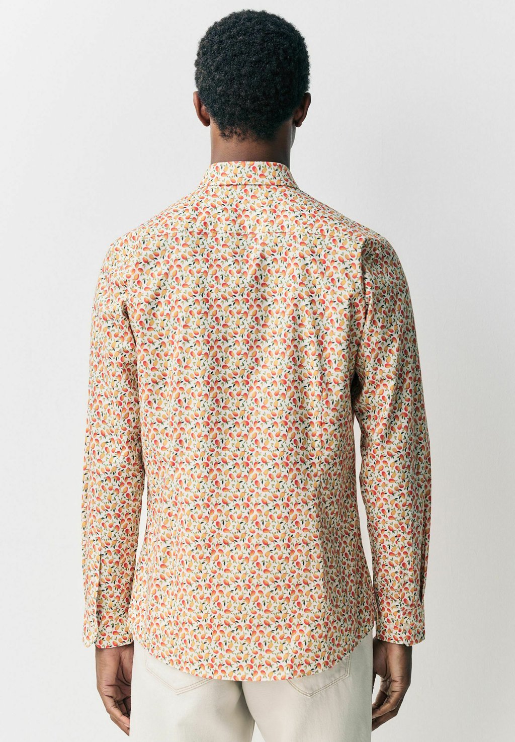 Рубашка LONG SLEEVE SINGLE CUFF PRINTED Next, желтый — фото 3