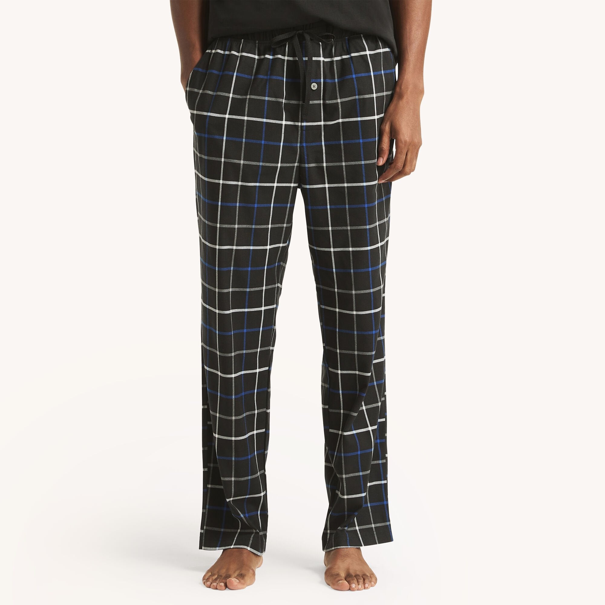 

Мужские пижамные брюки Nautica из флиса с клетчатым принтом, цвет true black