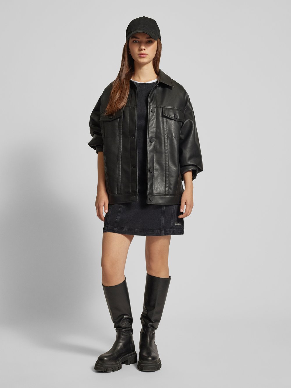 

Платье из денима с декоративными швами, модель 'CUT SEAM' Tommy Jeans, антрацит