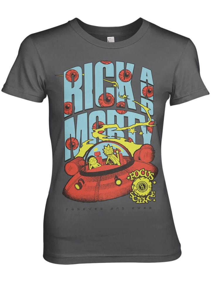 

Футболка Focus On Science Girly Tee Rick and Morty, серый