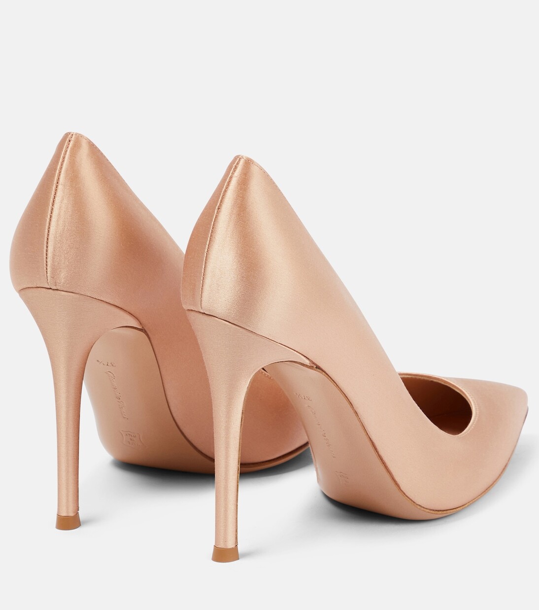 Атласные туфли gianvito 105 Gianvito Rossi, розовый — фото 3