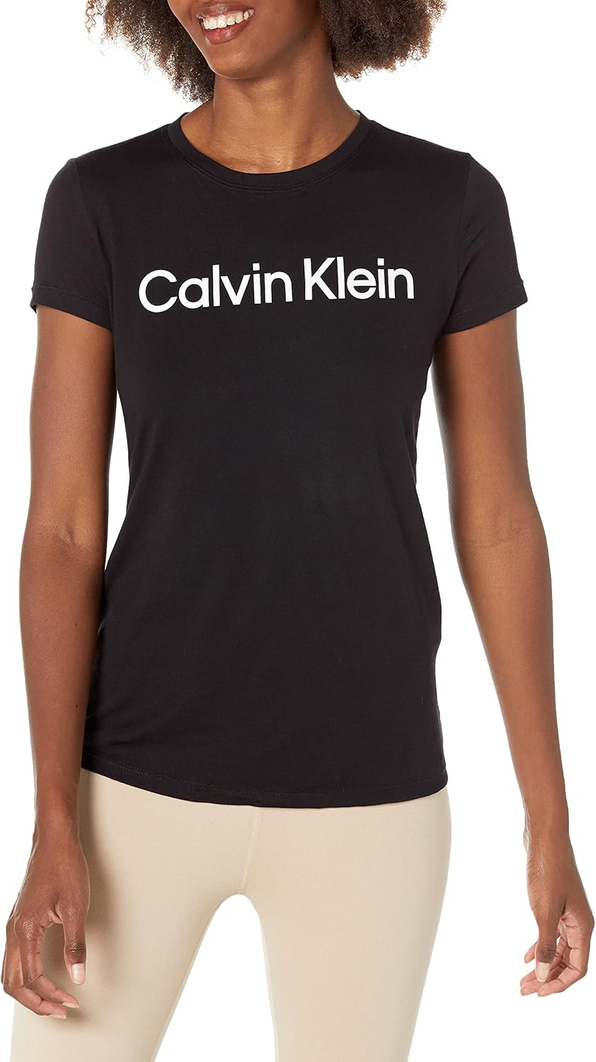 

Женская футболка Calvin Klein Performance с коротким рукавом и круглым вырезом с логотипом Calvin Klein, Black, Черный, Женская футболка Calvin Klein Performance с коротким рукавом и круглым вырезом с логотипом Calvin Klein, Black